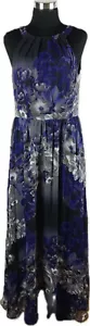 SL Moda Vestido Halter Maxi Gasa Floral Vestido Boda Fiesta Clásico Floral - Imagen 1 de 19