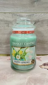 Yankee Candle Large Happy Spring Scented Candle Retired Jar 623g Rare Scent New - Picture 1 of 9