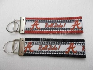University of Alabama Crimson Tide on Strong Webbing Key Fob Keychain Wristlet - Picture 1 of 6