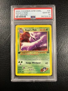 Pokemon Gym Challenge #26 - Koga's Muk - GEM Mint 1st Edition PSA 10 Rare! - Picture 1 of 4