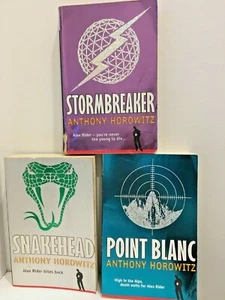3 X ANTHONY HOROWITZ Books ALEX RIDER POINT BLANC & SNAKEHEAD & STORMBREAKER - Picture 1 of 8