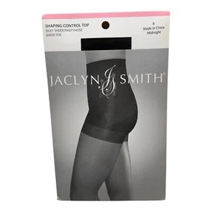 Jaclyn Smith Shaping Control Top Silky Sheer Pantyhose Size B Midnight (Black) - Picture 1 of 2