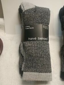 NEW! 3 Pack Harve Benard Women's Crew Socks Blacks/greys Size 9 -11 - Choose one