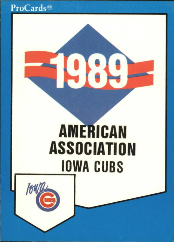 1989 Iowa Cubs ProCards Minor League Baseball Card - Choose Your Card - Image 1 of 1