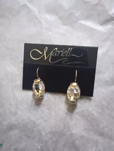 Pendientes Cristal Estrás Tono Dorado Para Boda/Fiesta - Imagen 1 de 1