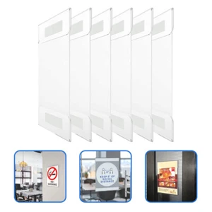 6pcs Clear Acrylic Picture Frame Table Number Holders Display Stand - Picture 1 of 10