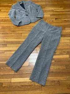 Tuta pantalone donna Jones New York Studio taglia 14 grigio blazer giacca bootcut pantaloni - Foto 1 di 14