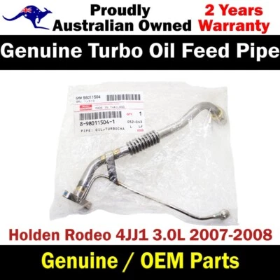 Genuine Turbo Oil Feed & Return Pipe For Holden Rodeo 4JJ1 3.0L 2007-2008 - Image 1 of 4