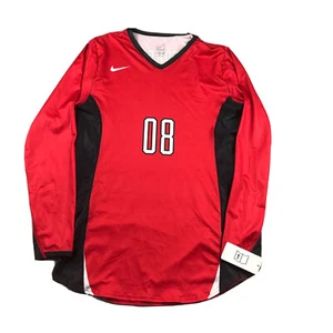 Nike Shirt Girls Large (12-14) Red FitDry V-Neck Georgia 08 Long Sleeves Top NWT - Picture 1 of 9