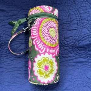 Vera Bradley Floral Insulated Water Bottle Holder Bag Travel - Picture 1 of 6