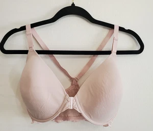 NATORI BH 34G rose beige vorne geschlossen Bügel leicht gefüttert Racerback Spitze - Bild 1 von 6