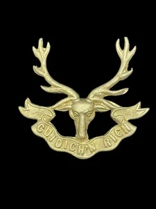 Original WW2 Seaforth Highlanders Regiment Cap Badge - 2X LUGS VERSION - Picture 1 of 2