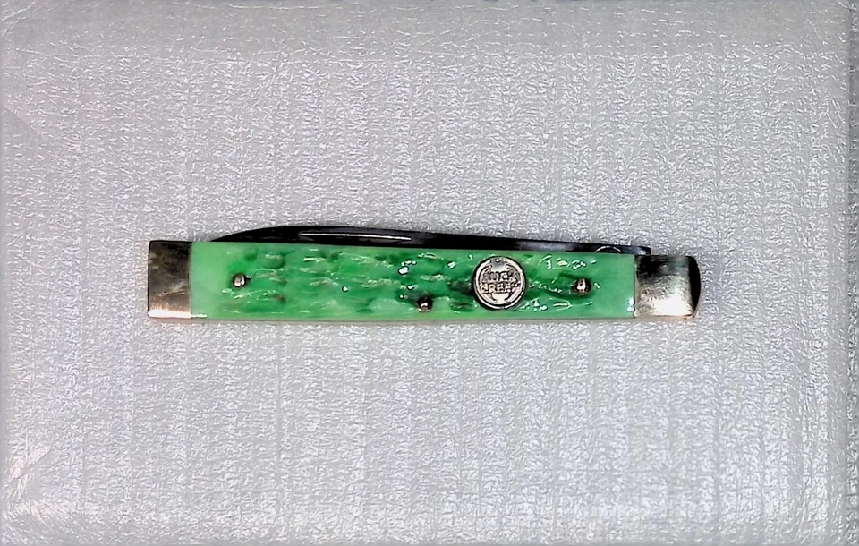 CUCHILLO MÉDICO BUCK CREEK ALEMANIA 1 HOJA MANGO HUESO VERDE #1 de 100 Limitado Foto 1 de 3