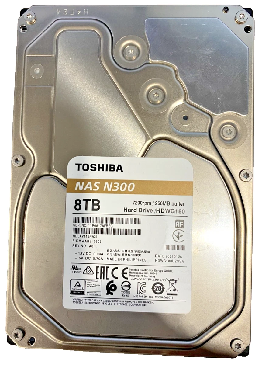 Toshiba 3.5 in Form Factor Internal Hard Disk Drives 8 TB Storage