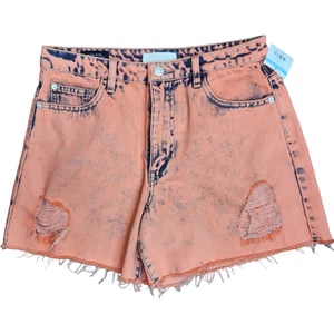 NWOT Habitual Kid Girls Size 16 Coral Acid Wash High Rise Ritual Sorts Distress - Picture 1 of 12