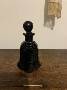 Italienischer Parfümflakon Vintage schwarz Glas - Bild 1 von 6