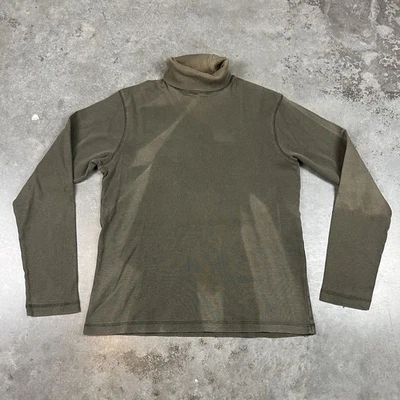 Camiseta feminina vintage Gap pequena verde gola tartaruga desbotada manga longa ajustada  - Imagem 1 de 4