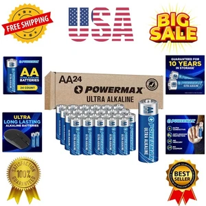 Pilas AA dobles de 24 unidades, batería alcalina de ultra larga duración para el hogar y... - Imagen 1 de 7