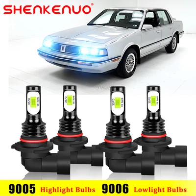 For Oldsmobile Cutlass Ciera 1987-1996 - 4pcs LED Bulbs Headlight Conversion Kit - Image 1 of 4