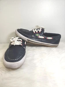 La Coste Mens Scullery Boat Shoes Leather Navy Size 10 Nice! fast shipping - Picture 1 of 10