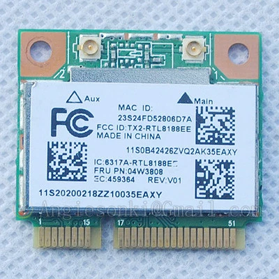 Lenovo Thinkpad E145 E545 Wireless RTL8188EE P/N:04W3808/04W3819 WiFi WLAN Card - Image 1 of 2