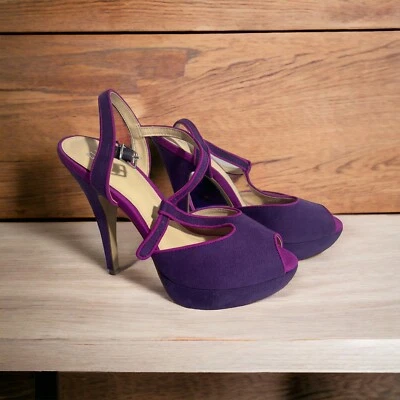 Elle 鞋女式厚底浅口鞋夏季凉鞋露跟 7M 码 — 第 1/4 张图片