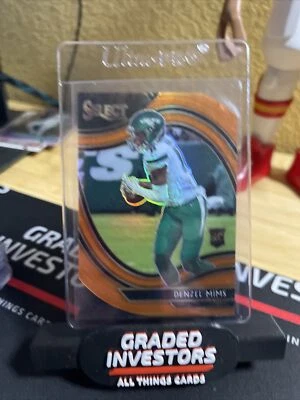 2020 Panini Select Denzel Mims Orange Die Cut Field Level RC - Image 1 of 2