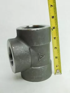 Riduttore raccordo a T TEE 2"x 1-1/2" filettato acciaio al carbonio forgiato SA105N B16 3M (IG) - Foto 1 di 7