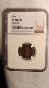 1924 D Lincoln Wheat Cent NGC XF CIRCULATED BETTER DATE 1C Coin PRICED TO SELL! - Picture 1 of 4