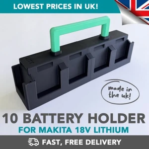 10 Support de batterie pour Makita 18v Caddy Carrier Case Boîte à outils - Résistant ! - Photo 1/1