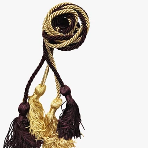 Maroon & Gold Graduation Double Honor Cords – Set of 2 - Picture 1 of 6