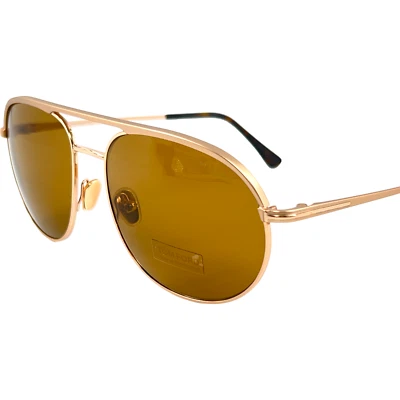 Tom Ford FT772 Gio Hombres Metal Aviador Gafas de Sol 29A Dorado 59-17 Lentes Marrón Italia Foto 1 de 4