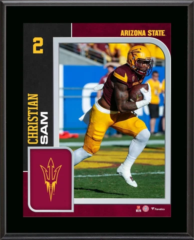 Christian Sam Arizona State Sun Devils 10.5' x 13' Player Plaque Cover