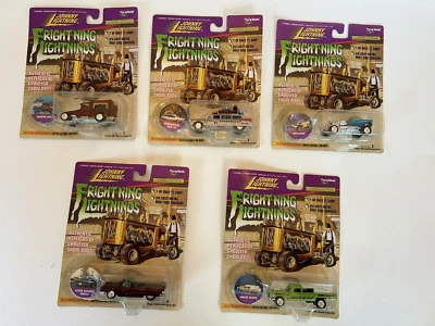 1996 Johnny Lightning Frightning Lightnings 5 Of 7 LMTD Edition New On Card$DROP - Image 1 of 4