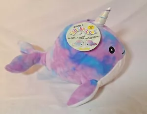 Squishmallows Narwhal Plush Stuffed Hallie Tie Dye Purple Pink Blue White Galaxy - Picture 1 of 4
