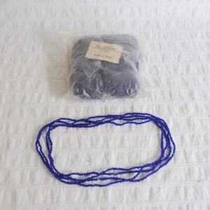 Vintage Seed Bead Necklaces x12, Job Lot Pack of 12 Blue Glass Necklaces - Picture 1 of 8