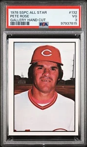 PSA 3 PETE ROSE 1978 SSPC ALL-STAR GALLERY #132 GRADED VG HAND CUT *TPHLC-7815 - Picture 1 of 2