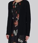 $820 ERDEM Women's Black Tara Wrap Cardigan Sweater Size L