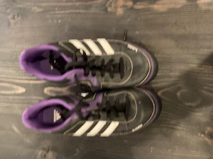 Adidas Kids (Size 2)  SGC EZEIRO Soccer Cleats Black White Purple - Picture 1 of 3