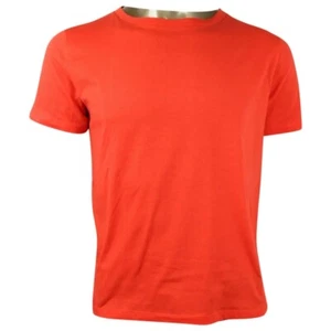 $350 YSL Saint Laurent Rouge Red Cotton Embroidered Initials T-Shirt - Picture 1 of 10