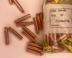 Punta de contacto antorcha Mig Tweco 1,2 mm 400A serie 14 1/4"-28 14H-45 varias cantidades - Imagen 1 de 1