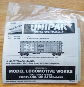 Accu-Cals/Unipak de MLW HO NH 40' caja de una sola puerta coche nuevo paquete sellado 7032H - Imagen 1 de 2