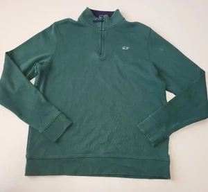 Boys Vineyard Vines 100% Pima Cotton 1/4 Zip Pullover size XL (18) green - Picture 1 of 5