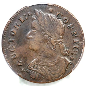 1787 M 33.3-W.1 R-4 PCGS XF 45 Connecticut Colonial Copper Coin - Picture 1 of 3