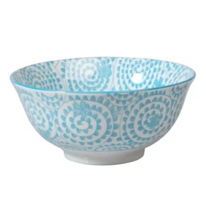 Blue Swirls Large Bowl Porcelain 16x16x7cm - Picture 1 of 3