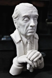 BORGES JORGE Resin 5" BUST WRITER ARGENTINA  books Argentino ALEPH TANGO WRITER - Picture 1 of 24