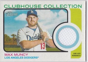 2022 Topps Heritage Clubhouse Collection Relic Max Muncy - Dodgers - Bild 1 von 1