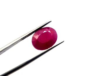 Natural Untreated Ruby Oval Cut Loose Gemstone 9*12 MM 8 CT - Picture 1 of 4