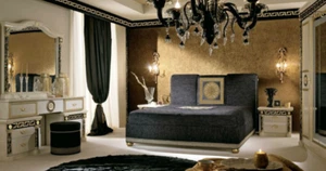 Italienisches Schlafzimmer Royal Mäander set Medusa Meander gold Zeus versac - Bild 1 von 7