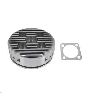 Silver CNC Round Cylinder Head For Racing 66cc 80cc Engine Motorized Bicycle - Bild 1 von 6